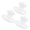 Cabilock Silicone Plugs for Freshness Retention for Lunch Box and Food Container 3pcs Silicone Sealing Stopper Leakproof and Air Circulation Valve Accessories, White view 1