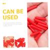 AUTSUPPL Silicone Tweezers Protective Covers 120pcs Non-Slip Small Point Caps for Grafting Eyelashes Beauty Tools Dustproof Red Sleeves view 4