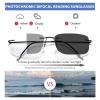 UXAOSVME Frameless Photochromic Bifocal Blue Light Reading Glasses for Men view 2