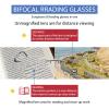 UXAOSVME Frameless Photochromic Bifocal Blue Light Reading Glasses for Men view 3