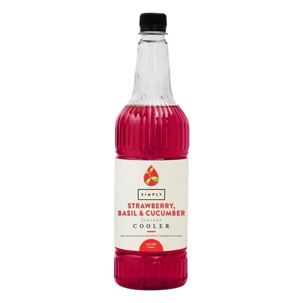 Simply Cooler Syrup Strawberry Basil & Cucumber, 1Ltr