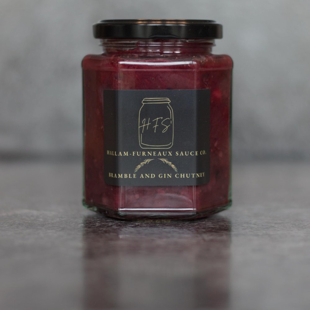 Handpicked Bramble Gin Chutney, 260g, Vegan, by HFSauceCo, Ideal Condiment for Meats and Cheeses (260g)
