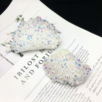 10Pcs Natural Quartz Crystal Cluster Electroplate Colorful Decor