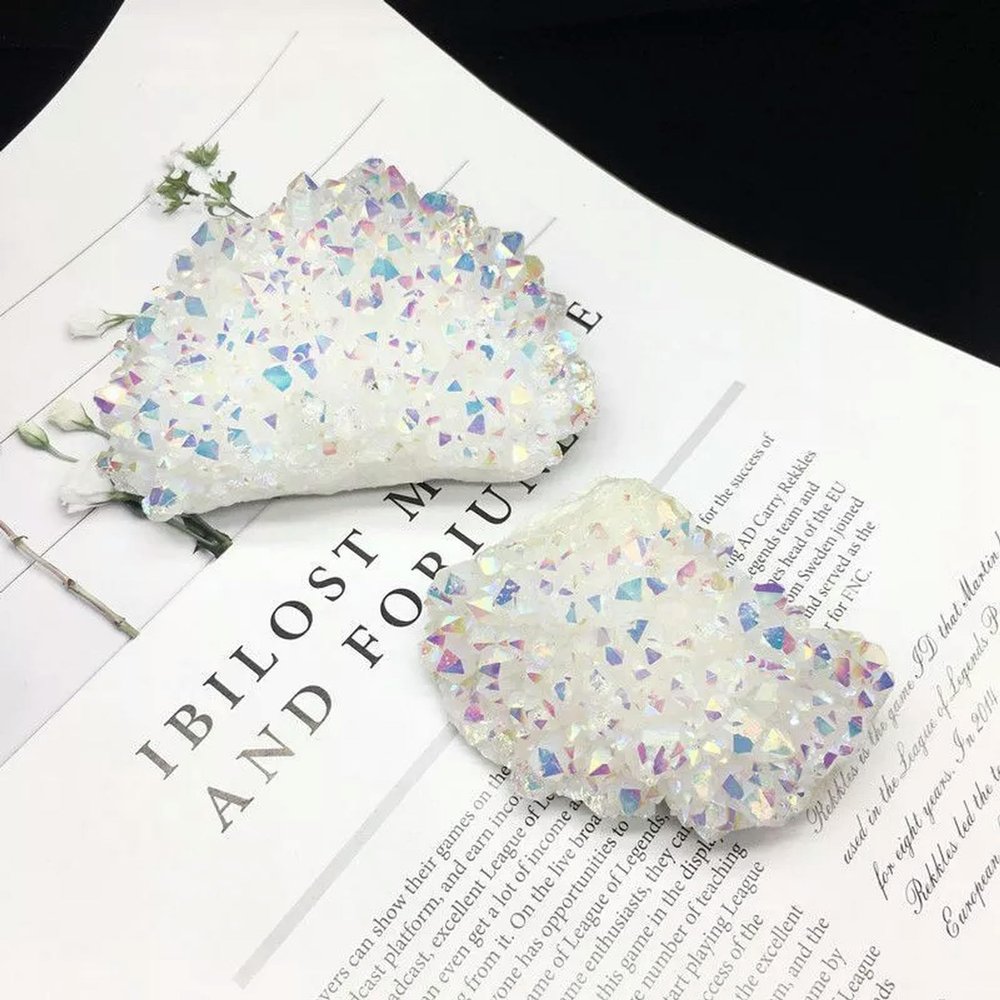 10Pcs Natural Quartz Crystal Cluster Electroplate Colorful Decor
