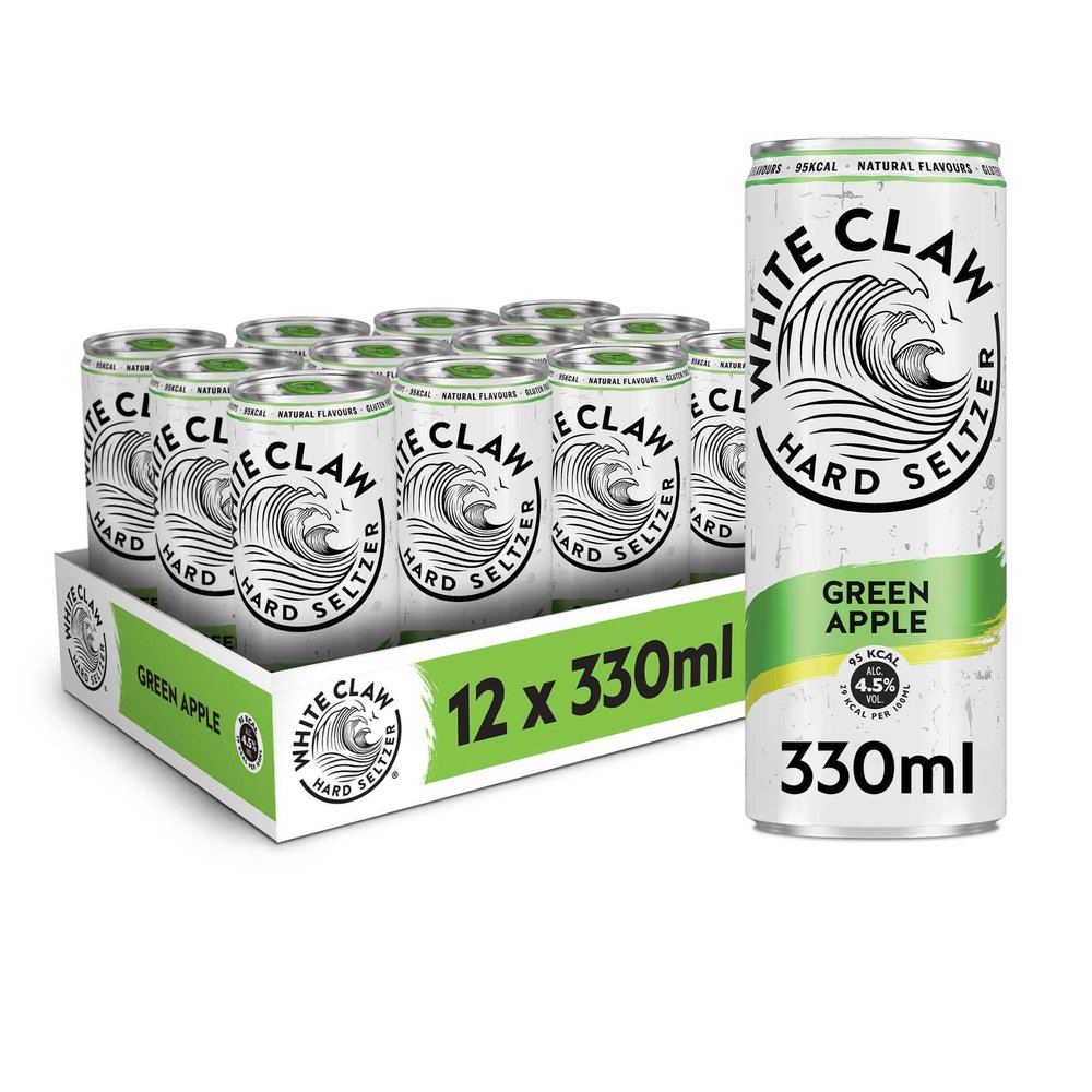 White Claw Hard Seltzer Green Apple 12x330ml