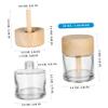 ABOOFAN 2pcs Reed Diffuser Bottles Empty Glass, 50ml Essential Oil Diffuser Bottle with Wooden Cap, Decorative Mini Vase for Desktop Room Decor view 2