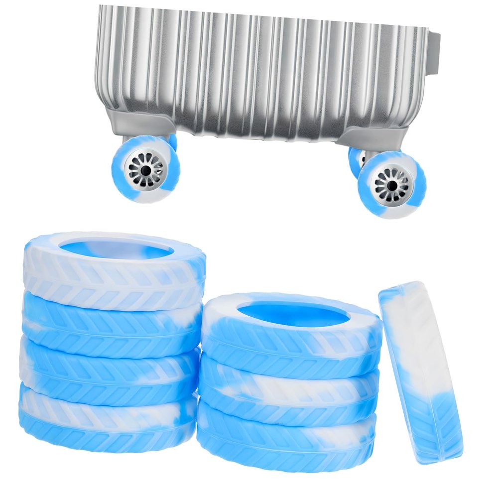 PACKOVE 8pcs Luggage Wheel Covers Non-Slip Silicone Luggage Wheel Protectors for Suitcase Mute Covers for Travel Protection for Rolling