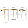 3pcs Men's Stainless Steel Fitness Bodybuilding Metal Horse Eye Bars Combo Set with Fixed Base view 2