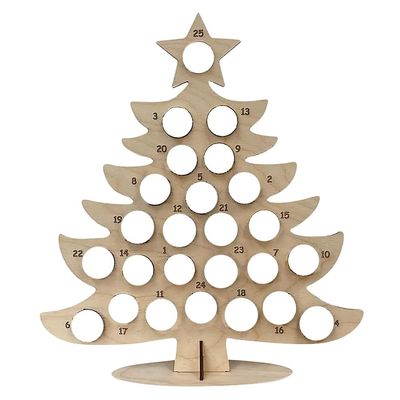 Eioeeklop Wooden Christmas Countdown Calendar Christmas Tree Countdown Calendar Chocolate Stand A