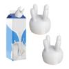2PCS Cow Udder Milk Carton Cap 3D Printing Funny Pouring Milk Bottle Cap Reusable Milk Diverter for Boxed Milk Leak Proof Cow Udder Milk Carton Cap Convenient Milking Machine Kitchen Utilities Gifts view 1