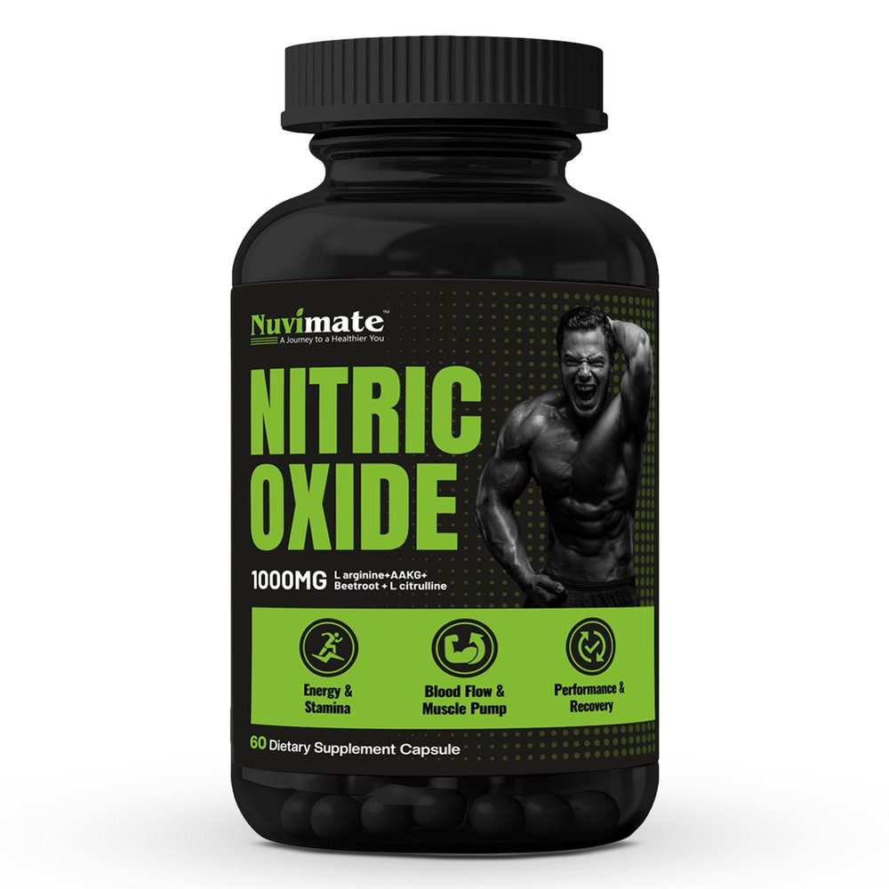 Nitric Oxide Capsule for Men & Women L-Arginine, Pre Workout Capsules for Bodybuilding, Promote Blood Flow