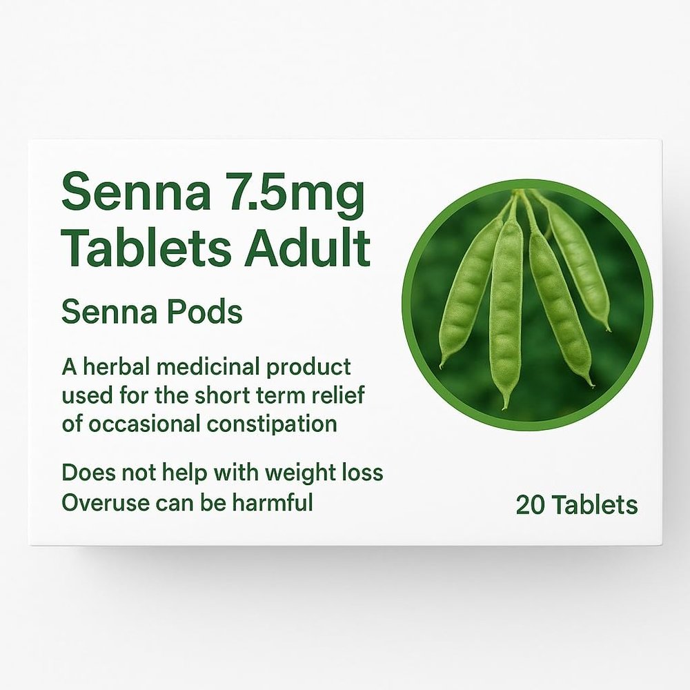 12x Senna 7.5mg 20 Tablets - Constipation Relief (Twelve Pack)