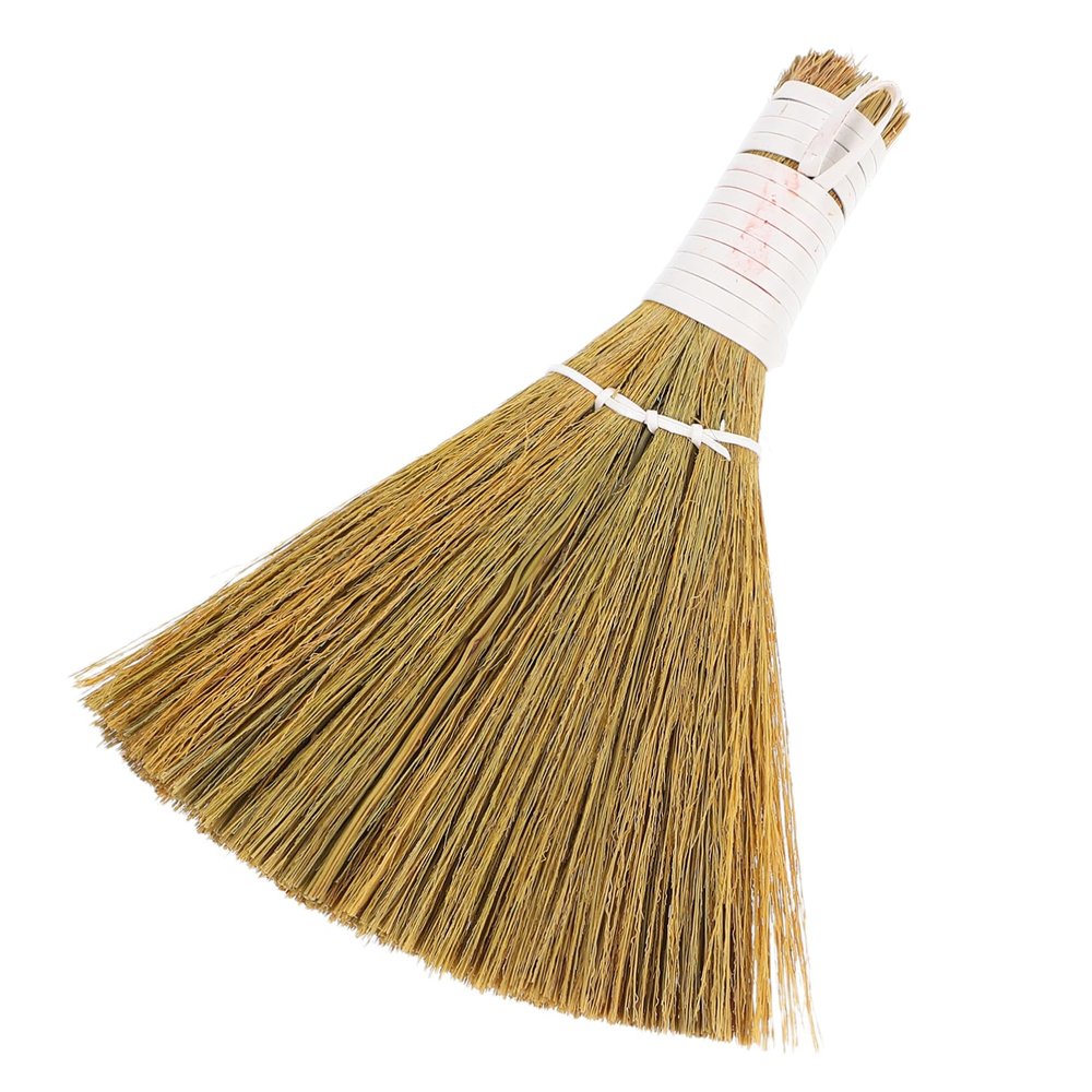 Sosoport Compact Crumb Brush Table Sweeper Mini Hand Broom for Desktop Cleaning, Lightweight Miscanthus Material with Versatile Cleaning and Resistant to Shedding, for Household Use