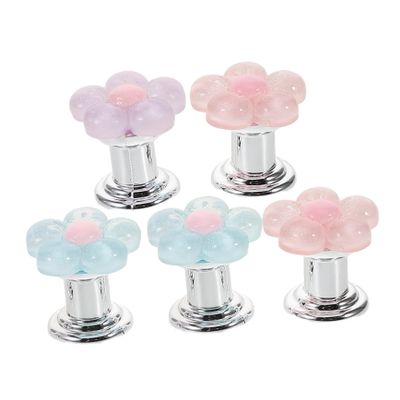 jojofuny 5pcs Toilet Button Pusher Creative Flush Button Handle for Long Nails Interesting Toilet Tank Decor Random Color