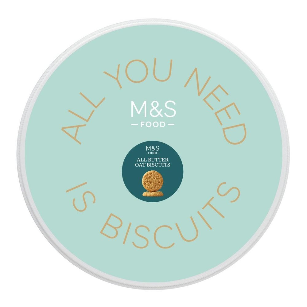 M&S All Butter Oat Biscuits, Decorative Tin, 230g