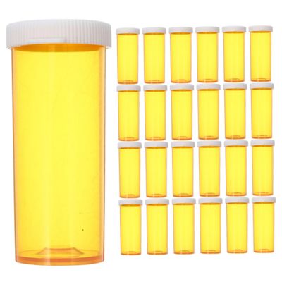 SEWOART 25pcs Travel Pill Bottles Medicine Box Caps Organizer for Daily Use Purse Holder