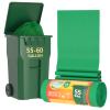 55-60 Gallon Compostable Trash Bags Liners, Heavy Duty Extra Thick 1.57 Mil, 208.2 Liter, 15 Bags, Lawn, Yard, and Restaurant Use, ASTM D6400, US BPI, OK Compost Home Certified view 1