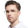 OCCI CHIARI Oversized Mens Reading Glasses Square/Rectangle Readers Glasses for Men Fashion Magnified Reading Glasses for Reading Spring Hinge(Transparent, 275) view 1
