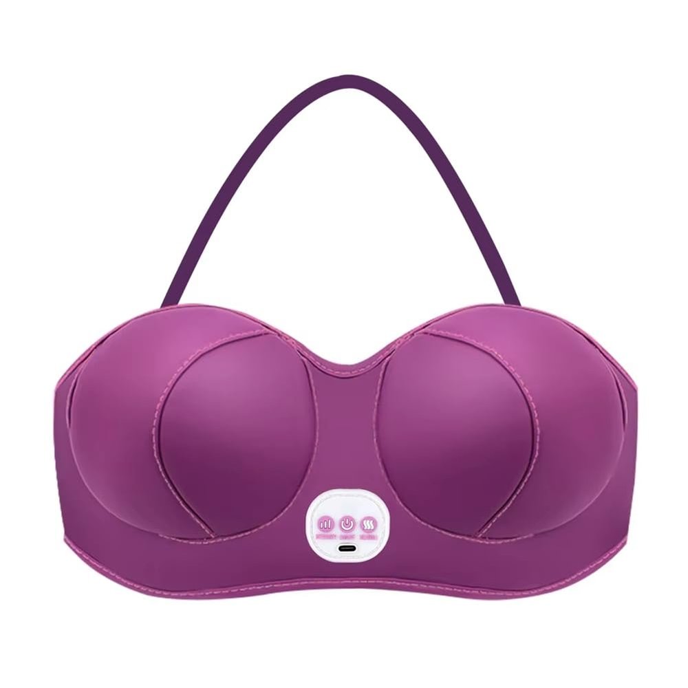 ISKDJBJG Breast Enlarging Massager Vibration Hot Compress Rechargeable Electric Breast Augmentation Massage Bra Unclogs Meridians