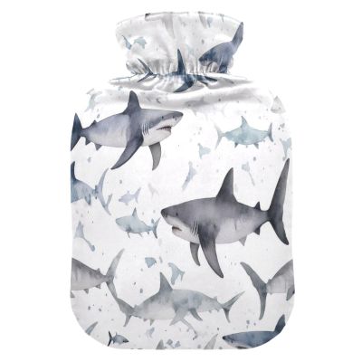 Lyeorm Cartoon Animals Hot Water Bottle with Soft Cover Large Hot Water Bag for Neck and Shoulder Pain Relief, Hot and Cold Compress, Hand Feet Warmer (2 Liter)
