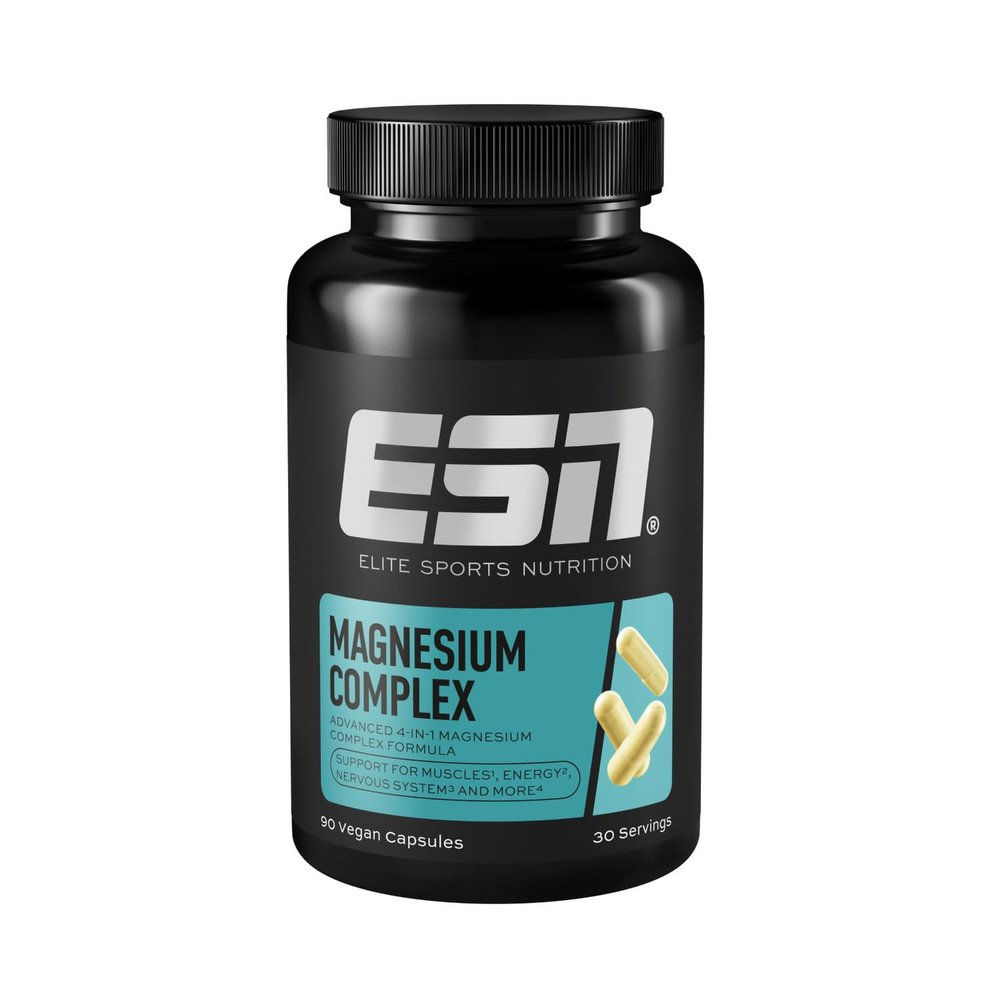 ESN Magnesium Complex, 90 Capsules, 30 Servings - 323 mg Magnesium per Daily Dose - 4-in-1 Formula - Made in Germany, Tested Quality