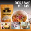 Beef Gelatin Powder 6 oz - Grass-Fed, Unflavored, Non-GMO - Premium Thickening Agent for Cooking & Baking - Perfect for Gummy Candy, Marshmallows and Sauces. view 4