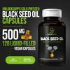 UnlockSupps Cold Pressed Black Seed Oil Capsules 500mg, 120 Liquid-Filled Vegan Capsules, Nigella Sativa for Immune Support, Joint HealthFast Absorption, Heat-Resistant view 3