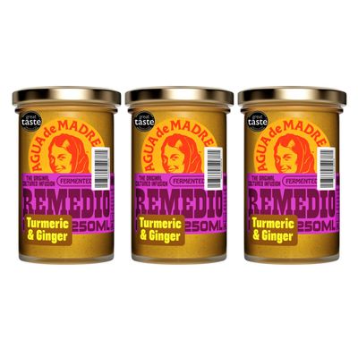 Agua de Madre Remedio Turmeric & Ginger Fermented Tea Infusion, 3 x 250ml