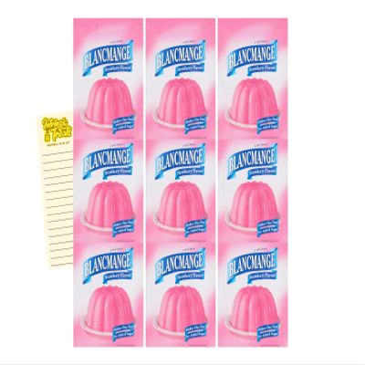 Dessert Bundle with Pearce Duff's Strawberry Blancmange 35g x9 and Intrinsic Treats Shopping List Card
