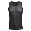 2025 Mens Sexy Underwear, Mesh Boxer Briefs Breathable Sexy Sleeveless Nightwear Transparent Mesh Vest Casual Lingerie for Women Open Crotch, Black, XXL view 3
