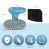Purgreat Cast Iron Scrubber | Dish Scrub Brush | 316 Cast Iron Cleaner Chainmail Scrubber for Cast Iron Pan Skillet Cleaner - Blue view 4