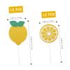 DECOMELODY 48pcs Glitter Cupcake Toppers for Fruits Theme Party Decorations for Lemonade Stand and Birthday Celebrations view 2