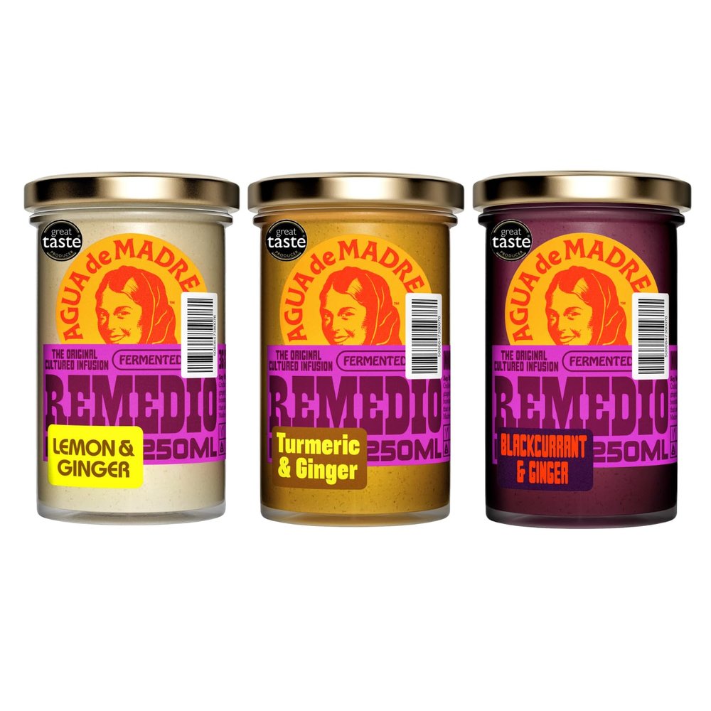 Agua de Madre Fresh Tea Infusion (Mixed Flavours), Fermented Fruit Drink with Immune Supporting Vitamin C, Low Calorie, Vegan, No Artificial Sweeteners, Pack of 3