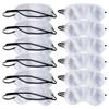 12 Pcs Solid Color Eye Masks Sleeping Eye Covers Soft Sleep Blindfolds Night Time Eye Masks Elastic Strap Eye Masks DIY Sleep Eye Masks Party Favor Eye Masks for Travel Home view 1