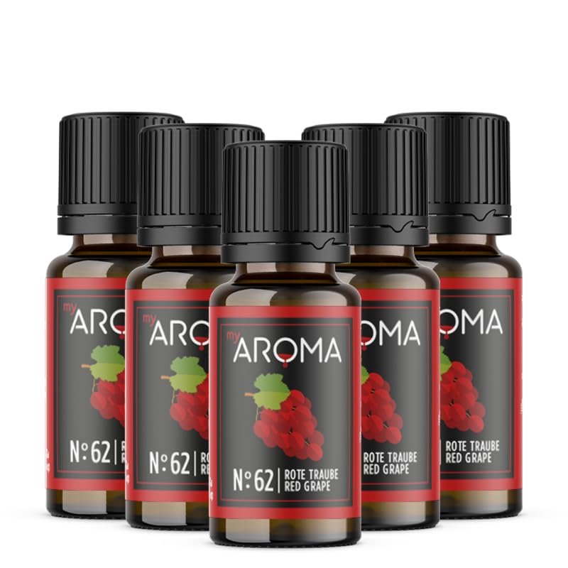 MyAROMA Pure Natural Aroma Drops (5 x 10 ml, Red Grape)