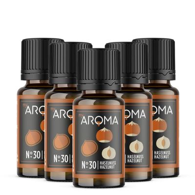 MyAROMA Pure Natural Aroma Drops (5 x 10 ml, Hazelnut)