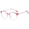 ABETOS Round Reading Glasses for Women Men Blue Light Blocking Glasses Oval Metal Retro Fashion Lightweight Computer Eyeglasses Readers Anti Eyestrain, Gradient Red+0.0 view 1