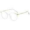 ABETOS Round Reading Glasses for Women Men Blue Light Blocking Glasses Oval Metal Retro Fashion Lightweight Computer Eyeglasses Readers Anti Eyestrain, Clear+2.5 view 1
