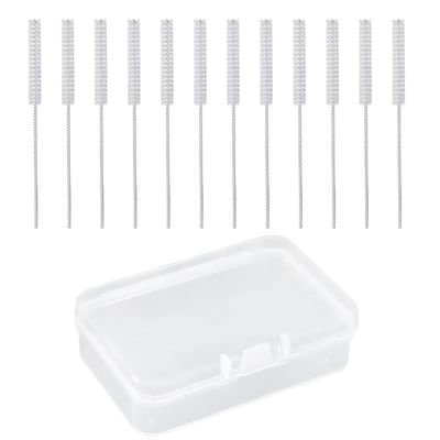 12 Pieces Hearing Aid Cleaning Brushes, Earpiece Earmold Vent Cleaner, Hearing Aid Cleaning Tools, Long Hearing Amplifier Cleaning Brush Hearing Aid Cleaner Wire for Sound Tubes