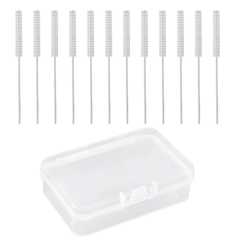 12 Pieces Hearing Aid Cleaning Brushes, Earpiece Earmold Vent Cleaner, Hearing Aid Cleaning Tools, Long Hearing Amplifier Cleaning Brush Hearing Aid Cleaner Wire for Sound Tubes