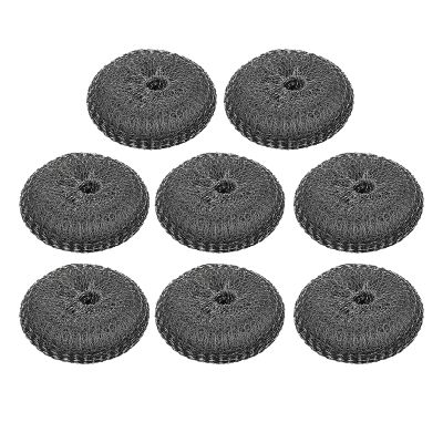 8 PCS Steel Wool Scrubber with Handle SetStainless Steel Steel Wool Scrubber,Dish Brush with Handle, Metal Dish Scrubber for Cleaning Dish,Pots, Pans, Sink (Replacement core Set)