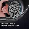 Cast Iron Scrubber 316L Chainmail Cleaner for Pans, Frying Pans & Grills, Ergonomic Handle &Large Panel for Cleaning Cast Iron view 4