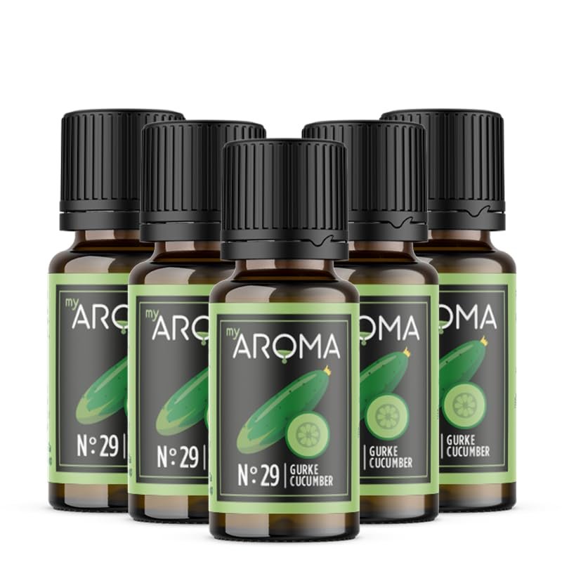 Purely natural aroma drops by myAROMA (5 x 10 ml, cucumber)