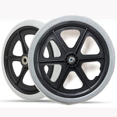 16" Wheel Replacement Accessories For Wheelchair, Non Pneumatic Wheelchair Rear Wheel Parts, Wheelchair Wheels Replacement For Rollators, Walkers (Size : 2X)