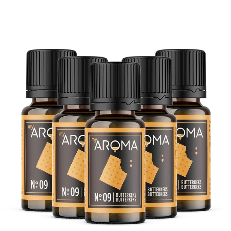 Purely natural aroma drops by myAROMA (5 x 10 ml, butter biscuits)