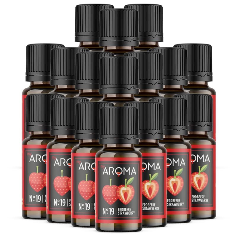 Purely Natural Aroma Drops by myAROMA (17 x 10 ml, Strawberry)