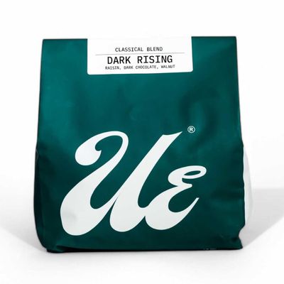 Ue Coffee Roasters Dark Rising Espresso Coffee Beans 1kg | Medium-Dark Roast Italian-Style Blend | Whole Coffee Beans | Dark Chocolate, Raisin & Walnut Notes | Rich Milk-Ready Coffee