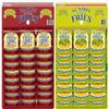 Bacon Fries 24 x 27g and Scampi Fries 24 x 27g Pub Card Bundle - British Snack Savory Snacks Party Snacks Lemon Flavour Crisps Veggie Friendly Selection