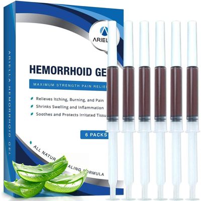 Pack of 6 Hemorrhoid Suppositories for the Treatment of Cracking Complaints - Shrink Gel, Soothing, Healing, Itchy, Burning, Pain Relieving (Loes)