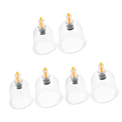 FOMIYES 6pcs Reusable Cupping Cups Plastic Cupping Devices for Traditional Therapy Convenient Vacuum Suction Cups for Beauty Tools and Home Use